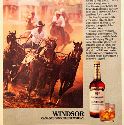 1984 Windsor Supreme Canadian Whiskey Advertisement Vintage Distillery DWU17F