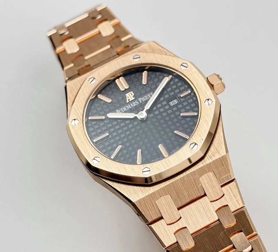 Audemars Piguet Royal Oak 33MM Rose Gold Brown Dial Quartz – 67650OR.OO.1261 - Image 2 of 4
