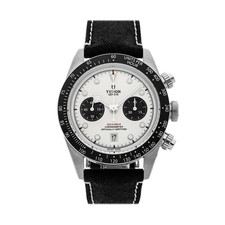 Tudor Black Bay Chrono Steel Auto 41mm Panda Dial Strap Watch 79360N