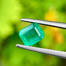 Natural vivid Green Emerald Octagon Cut 6.3x6.1 mm Loose Gemstone For Jewelry