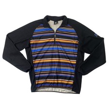 Maglia ciclismo vintage Cannondale uomo XL manica lunga pile freddo equitazione