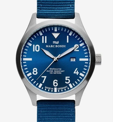 MARC BONDI Melbourne Made in Germany 42 mm Herrenuhr Saphirglas UVP* 285,00 EUR - Bild 1 von 4