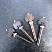 4Pcs Natural Ebony Violin Pegs For 4/4 Violin