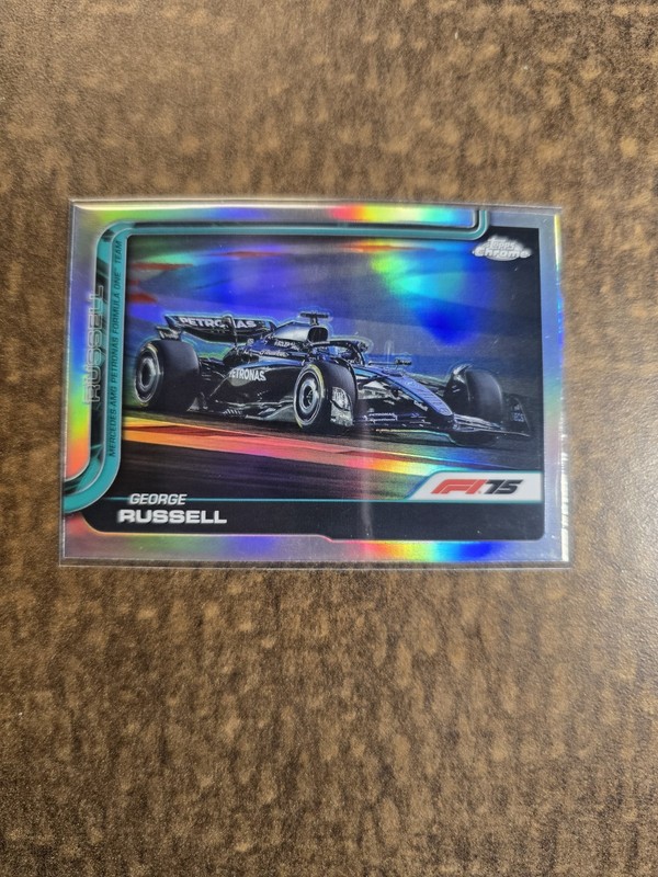 2025 Topps Chrome Formula 1 F1 George Russell Refractor #79 Mercedes AMG