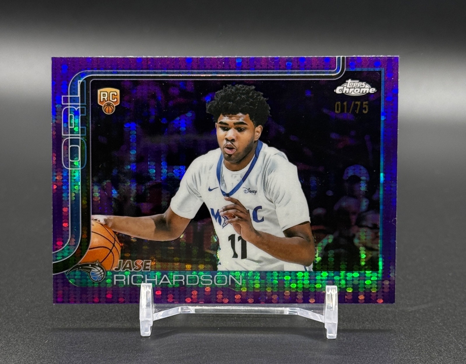 2025 Topps Chrome #275 JASE RICHARDSON Purple Pulsar RC Rookie Card #1/75 MAGIC