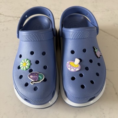 CROCS Classic Mega Crush Clog - Elemental Blue WOMEN'S SIZE 6 CUSTOM JIBBITZ