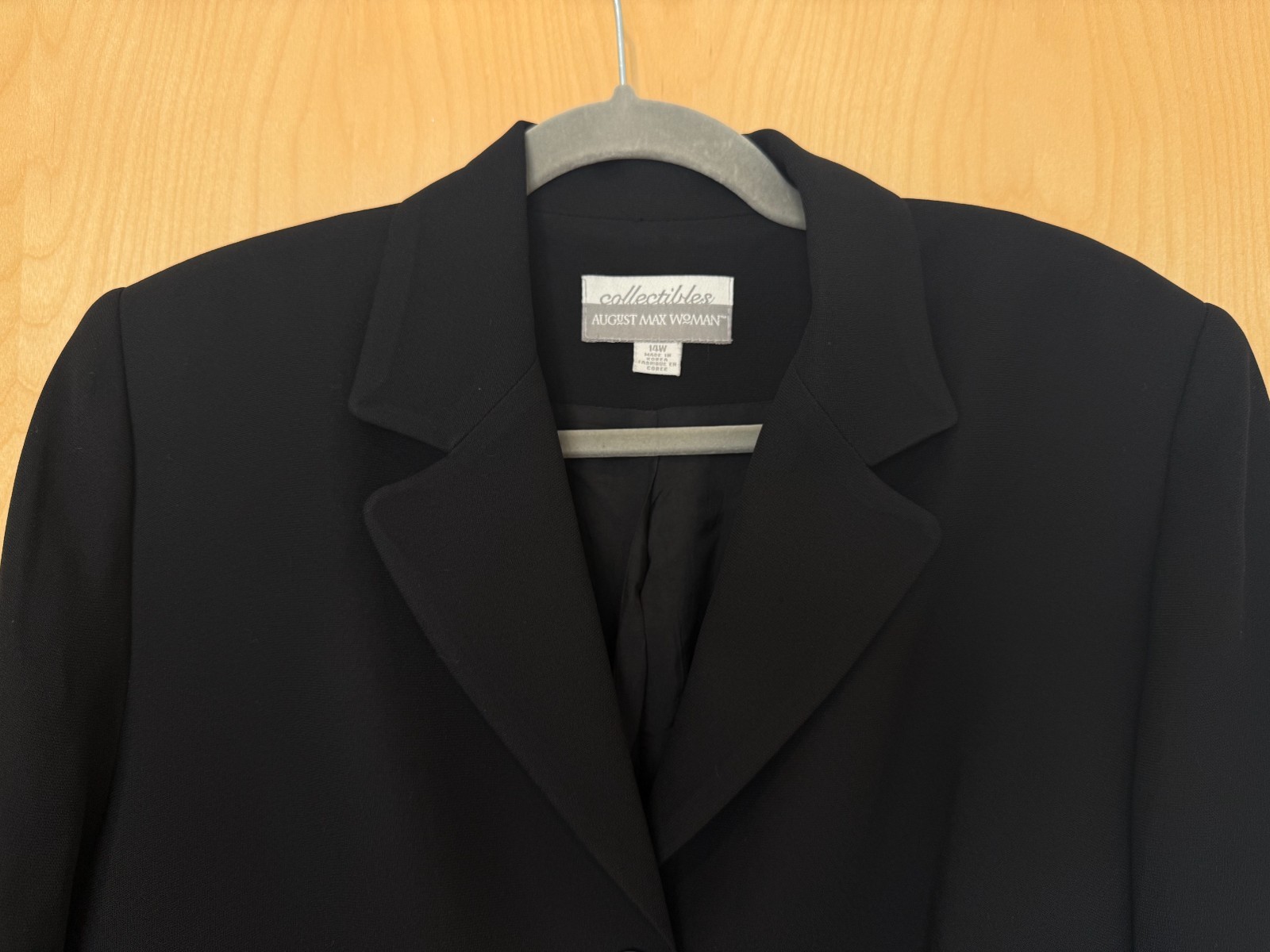 Black Tailored Blazer Jacket Structured Shoulder … - image 2