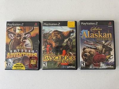 Cabela's Playstation 2 Lot - Outdoor Adeventures, Dangerous Hunts, Alaskan, CIB