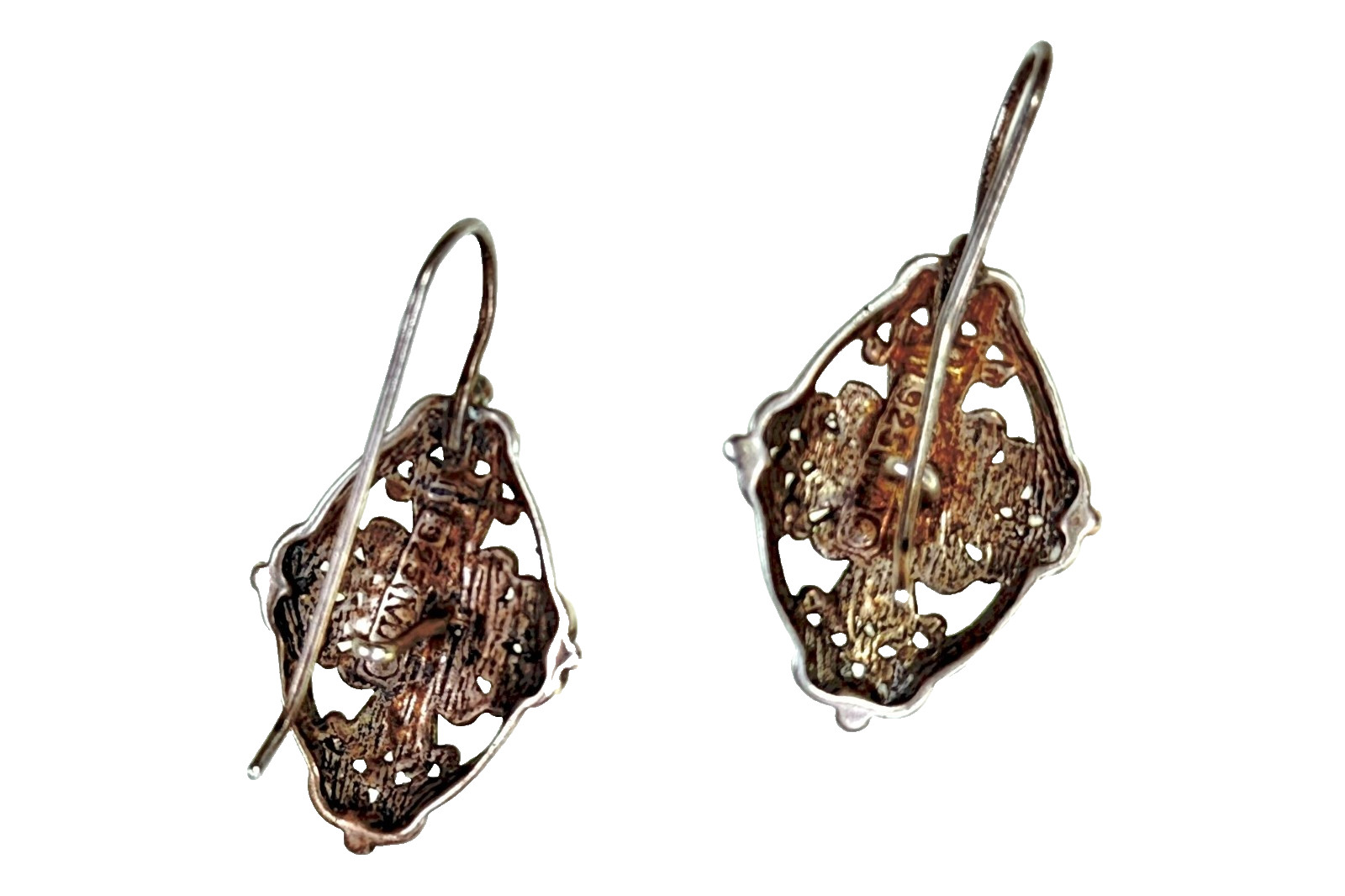 Sterling Silver 925 Dangle Earrings – Solid Silve… - image 2