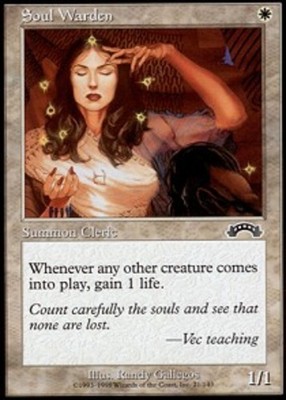 1x Soul Warden Heavy Play MTG Magic - Kid Icarus -