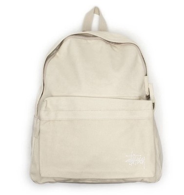 stussy canvas cream backpack