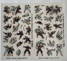 LETRASET One loose sheet of KUNG FU Rub down ACTION TRANSFERS UNUSED