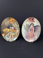 Royal Worcester Plates The Marigold & Poppy Fairy The Flower Fairies Range PD