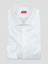 NEW ISAIA WHITE COTTON SHIRT US 16 - EU 41 2IS13