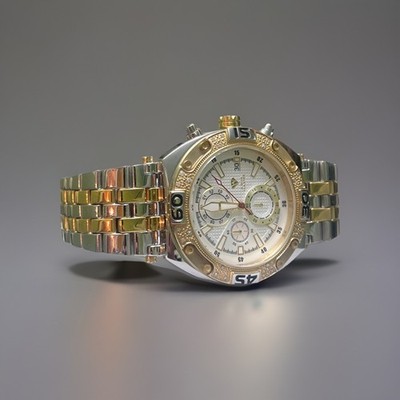New Aqua Master Two toned (SS/gold) 46mm Diamond Watch W#351