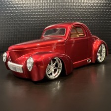 Vintage 2005 Jada Toys D-rods 1941 Willys Coupe 124 Candy Red Gfg Rims 90669lb Vintage 2005 Jada Toys D-rods 1941 Willys Coupe 124 Candy Red Gfg Rims 90669lb