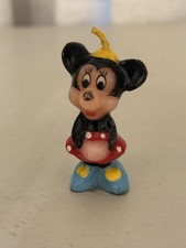 Vintage Minnie Mouse Wax Candle Figure 1980s Pie-Eyed Disney Collectible Unused