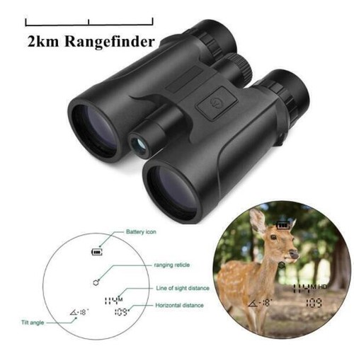 10X42 Laser Binoculars Rangefinder Telescopes 2000m Range IPX5 For Hunting - Picture 4 of 6