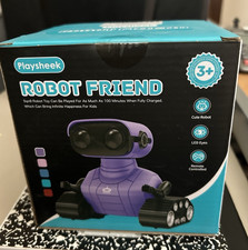 Playsheek RC Robot Friend Toy for Kids Remote Control with Music and LED Eyes