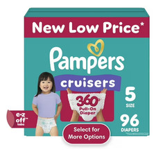Pampers Cruisers 360 Baby Diapers Size 5, 96 Count