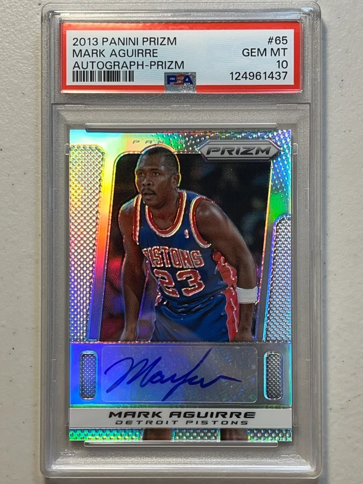 Mark Aguirre PSA 10 2013-14 Panini Prizm /25 Silver Auto Autograph #65 Pop 2 - Image 3 of 4