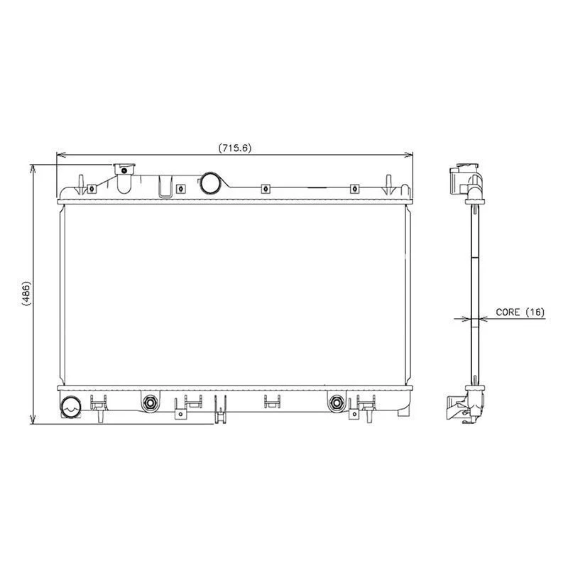 For Subaru Outback 2006-2009 Denso 221-3604 Engine Coolant Radiator Foto 2 de 2