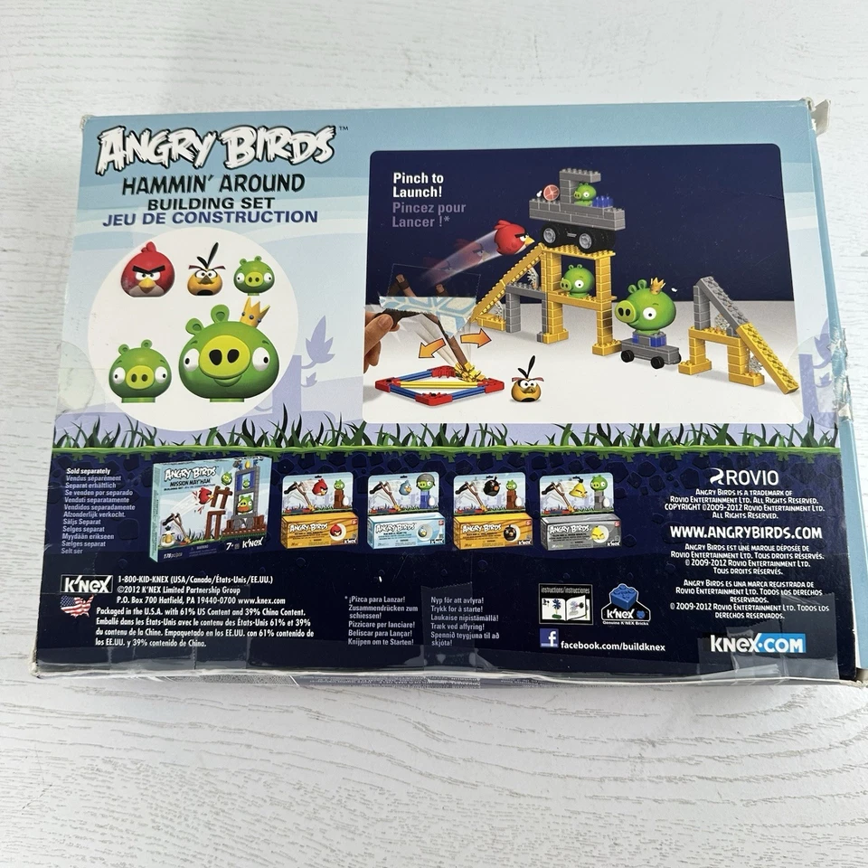 K’NEX Angry Birds Hammin' Around INCOMPLETE Missing 3 Small Pieces - See Pics - Image 4 of 4