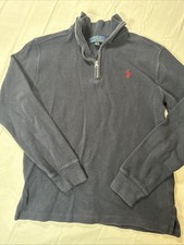 Polo Ralph Lauren Pullover 1/4 Zip Sweater Kids Size XL 18/20 Navy