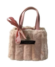My Flat In London Pink Faux Fur Pink Handbag Felt Straps Y2K Boho Crown
