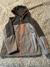 ZeroXposur Boys Fall Jacket, zip-up size S-8 Grey w/orange details.