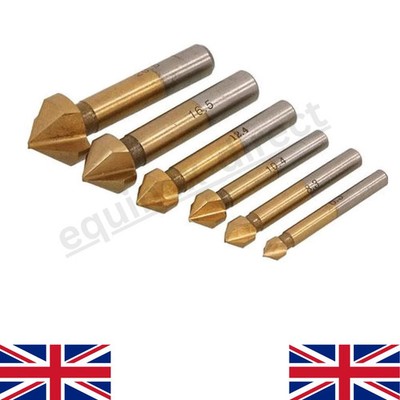 Neilsen 6-teiliges titanbeschichtetes HSS-Senkbohrer-Set für Stahl-Holz-Bits