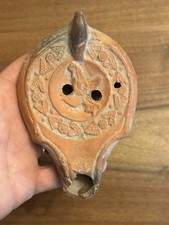Lampe à huile romaine antique terre cuite huile archéologie