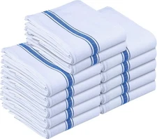 Utopia Towels Blue Dish [12 Pack - 15 x 25 Inches] 100% 12-Pack, 