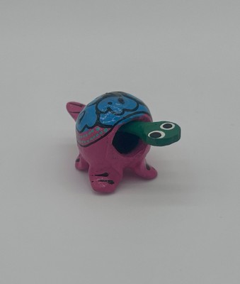 Bobbing Head Handpainted Wood Turtle from Mexico