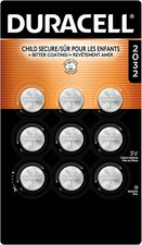 Duracell 2032 Lithium Battery, 9-Pack, Compatible with Airtag and Key Fob