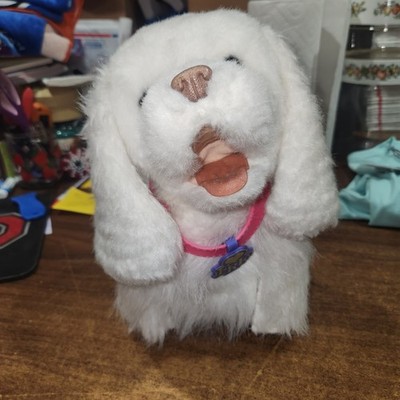 FurReal Friends Get Up and GoGo My Walking Pup White Plush Dog WORKS No Leash