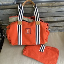 Pottery Barn Kids Classic Orange Diaper Bag Letter D