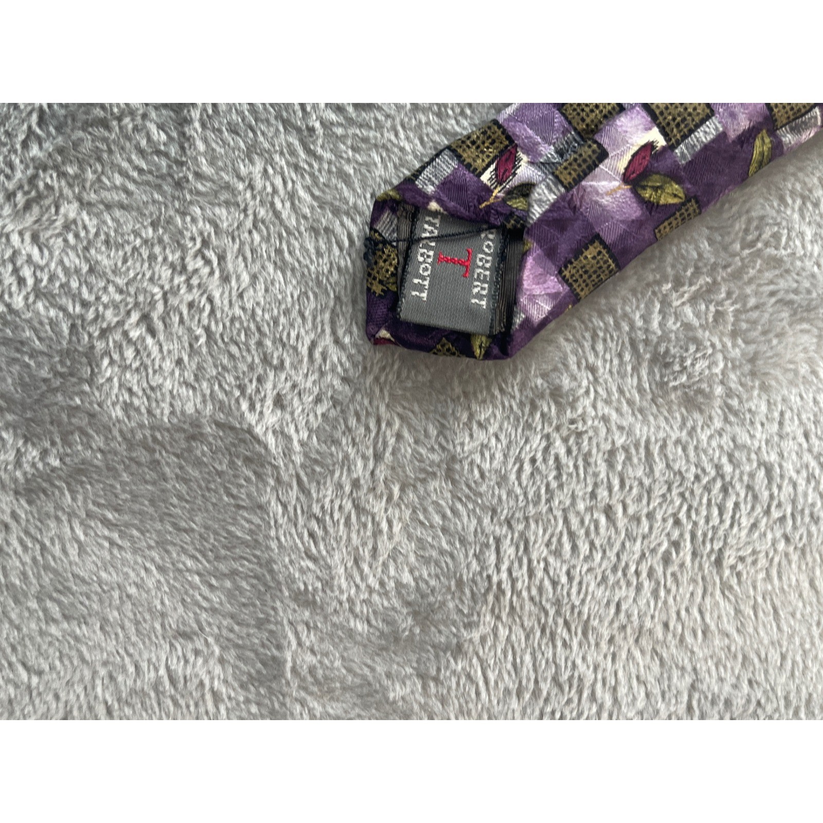 Robert Talbott Rochester Purple Leaf Patterned Si… - image 9