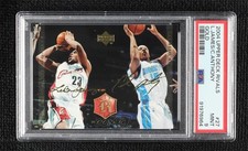2004 UD Rivals Gold Facsimile Signature LeBron James Carmelo Anthony PSA 9 0j15