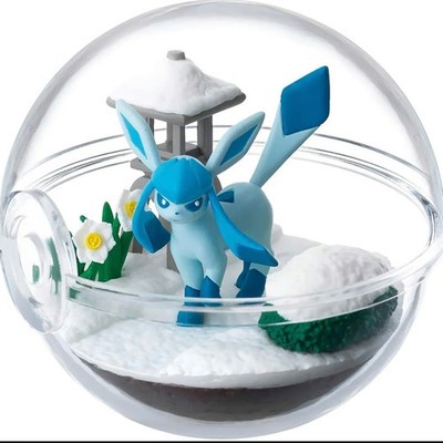 Glaceon Re-ment pokemon ball capsule Terrarium Changing Season figure rement toy