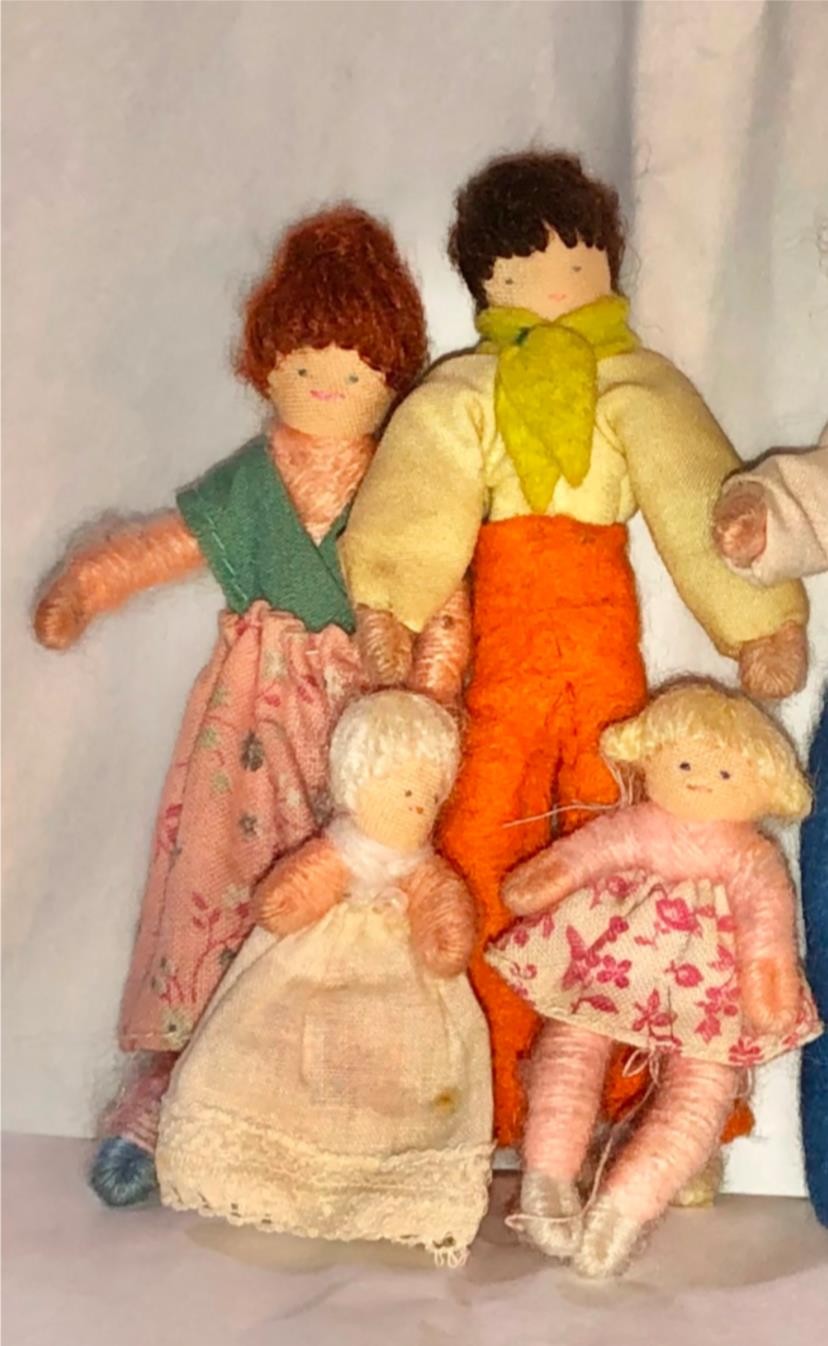 Family For Dollhouse Mother Dad Lady Man Girl Baby Handmade 