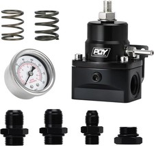 Adjustable Fuel Pressure Regulator Kit 3-70PSI with AN8 Feed Port and AN6 Return