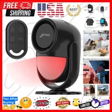 125dB Loud Motion Sensor Alarm with 328ft Remote Control 40ft PIR Detector, B...