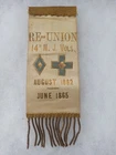 NEW JERSEY 14th VOL INFANTRY MEMBERSHIP GAR CIVIL WAR  GRAND ARMY REUNION RIBBON