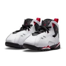 New JORDAN True Flight (Size 7c) Sneaker Shoes White Red Black Varsity #706