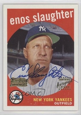 2001 Topps Team Topps Legends Enos Slaughter #TT36F Auto HOF 7ut