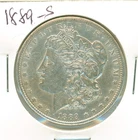 Low mintage 1889-S Morgan dollar, attractive AU details.