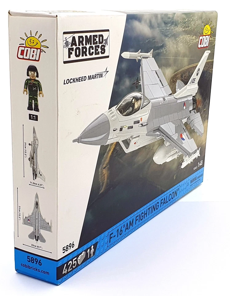 Cobi Bricks 1/48 Scale 5896 - F-16 AM Fighting Falcon Aircraft - Netherlands - Image 3 of 4