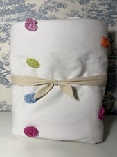 Pottery Barn Kids Bright Rainbow Pom-Pom Cotton Blackout Curtain 84