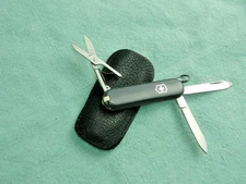 Victorinox Black/Gray Swiss Army Knife Scissors File Pick & Tweezers Motorola